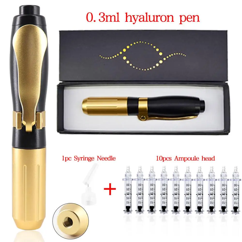 High Pressure Hyaluronic Acid Pen High Density Metal for Anti Wrinkle Lifting Lip Hyaluron Pen Atomizer Lip Filler Injection New - Цвет: 0.3MLpen 10head 1nee