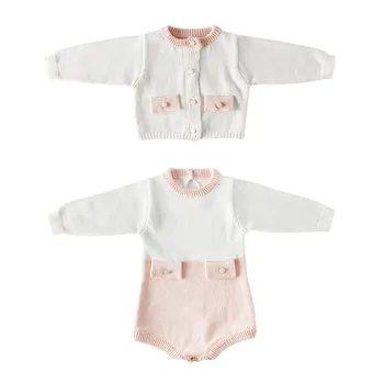 

Knitted Baby Jumpsuit Clothes Spring Baby Girls Clothes 100% Cotton Princess Baby Girl Romper Baby Girls Jumpsuit comfort