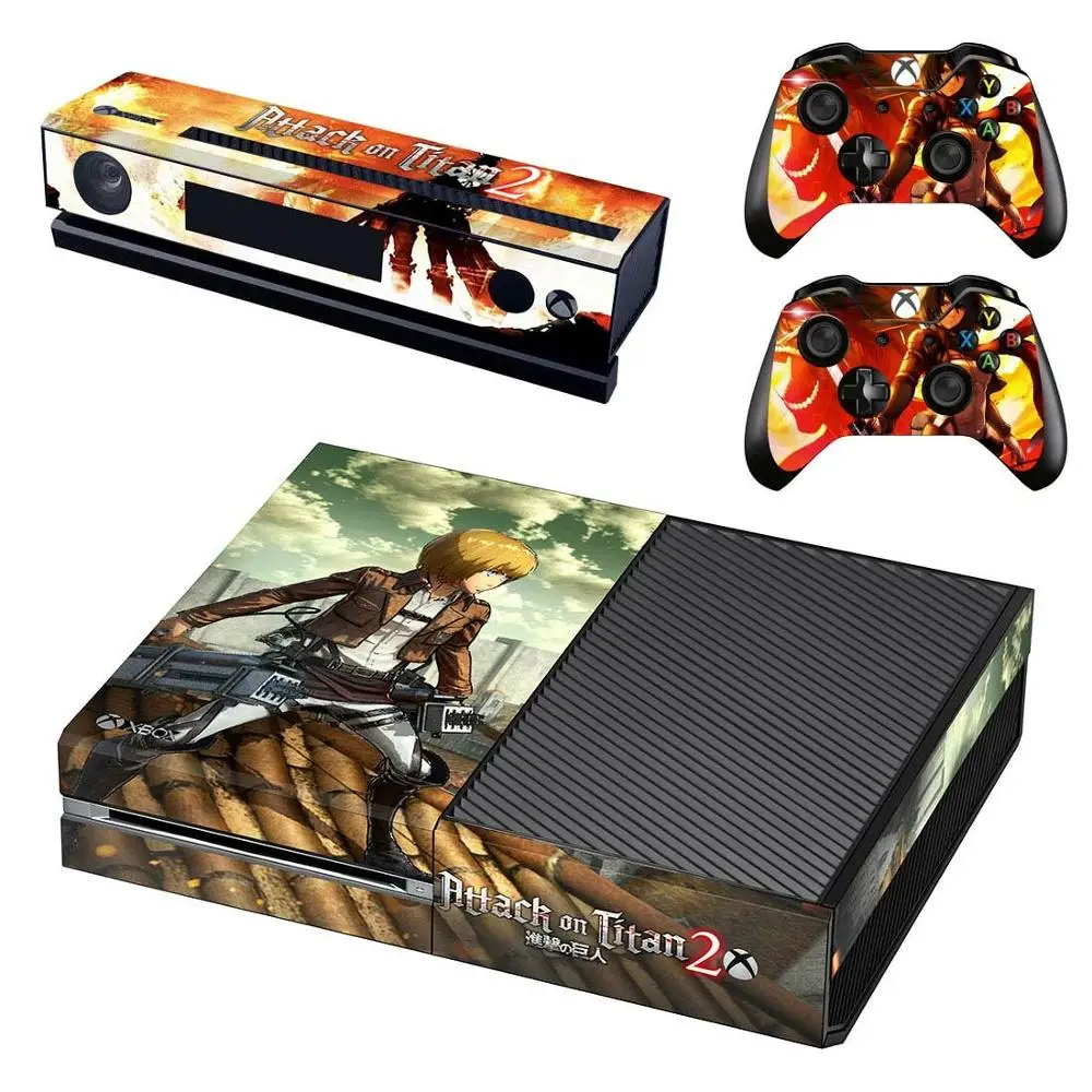 Attack on Titan 2 стикер s для xbox one виниловые наклейки на кожу наклейки Pegatinas для xbox one консоль Kinect два контроллера шкуры