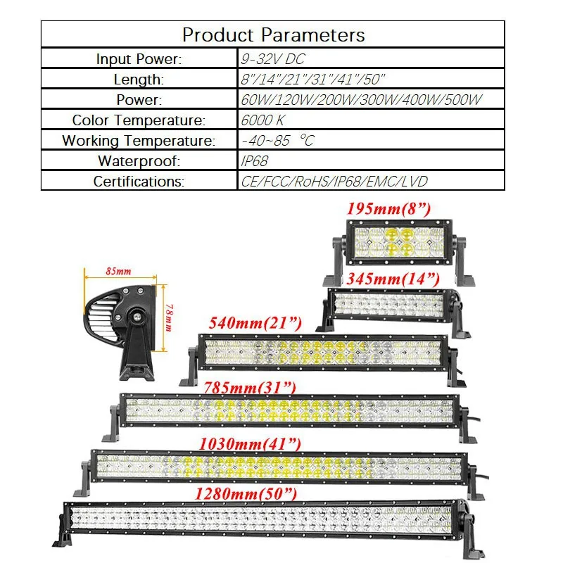 CREK 8 14 21 31 41 50 ”5D прямой внедорожный светодиодный светильник 4x4 ATV SUV светодиодный бар для Jeep 4WD 4x4 внедорожный внедорожник ATV Грузовик Лодка автомобиль
