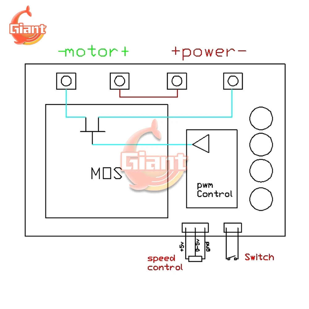 10-50V 60A DC Motor Speed Controller Motor Speed Controller Voltage Regulator Electric Motor Speed Controller PWM HHO RC Speed Control 12V 24V 48V 3000W MAX Voltage Regulator High Power Drive Module