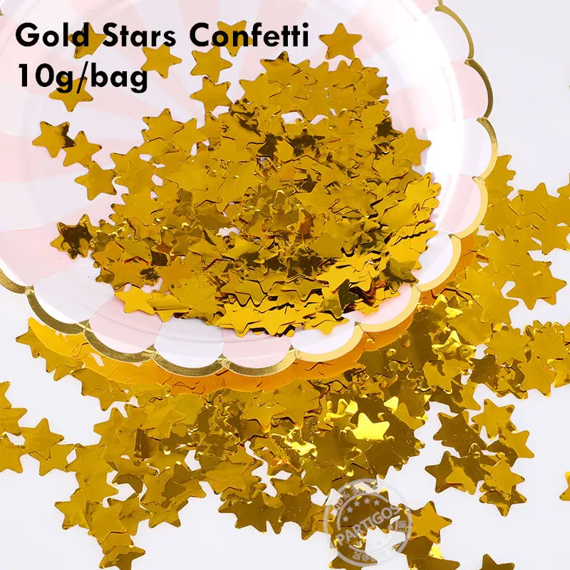 gold star confetti 10 шт. 10 дюймов прозрачные латексные воздушные шары с кристаллами и пузырьками DIY конфетти воздушные шары вечерние свадебные декоративные цветные конфетти - Color: gold star confetti