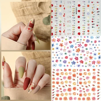 

2020 Hot DIY 3D Nail Art Sticker Adhesive Sticker Decals Tool Small Flower Image Nail Art Tattoo Decoration Wholesale Z0293