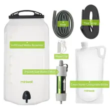  miniwell outdoor water filter Gravity Water Filter System for hiking,camping,survival and travel 