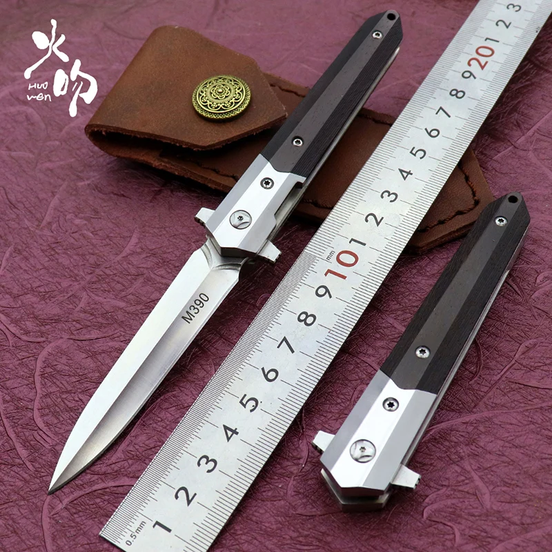 Складной тактический нож HUOWEN Flipper M390 карманные ножи со стальным лезвием для