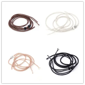 

8 share single crystal copper silver plated wire diy earphone wire 1.2m/1pcs