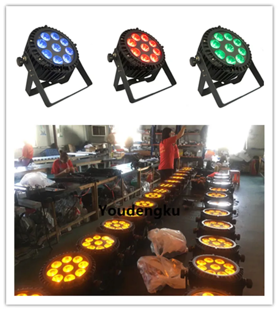 8pcs 9 x 18w 6 in 1 rgbwa uv China Led Par Cans Lyre Wash Par 64 Led Stage Lighting outdoor led light par