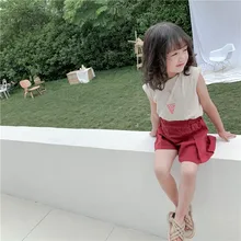 Юбка-брюки для девочек; Новинка года; стильная детская одежда в Корейском стиле; летние детские Универсальные однотонные шорты; chao yang Gas Hot Pa
