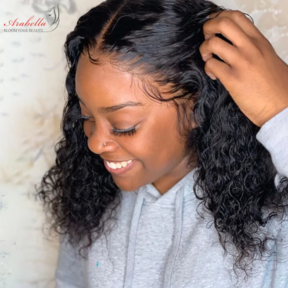 Deep Wave Lace Front Wig 100% Wigs With Baby Hair PrePlucked Arabella Hair Wig 13×4 Lace Front Wig
