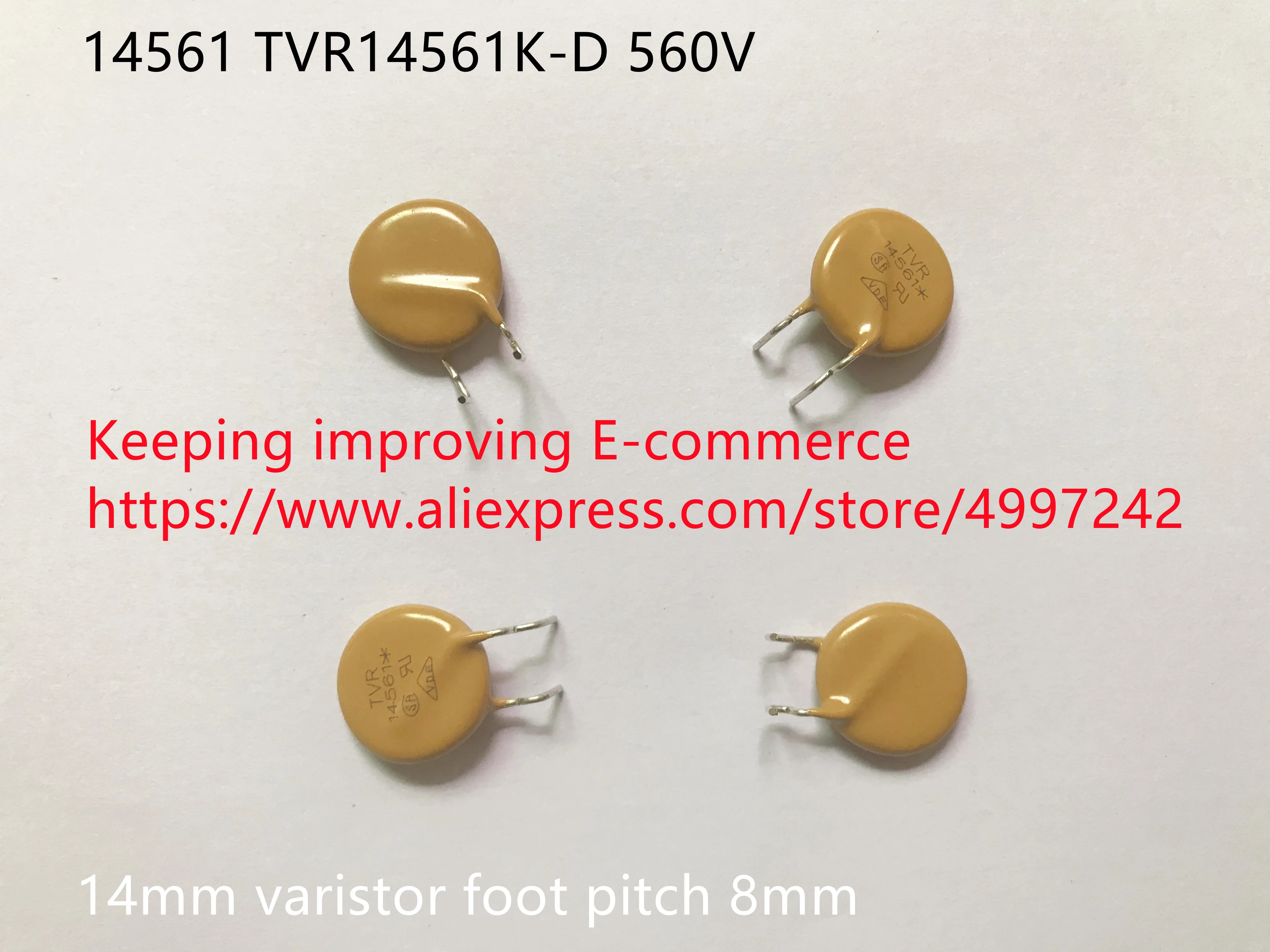 Original new 100% 14561 TVR14561K D 560V 14mm varistor foot pitch 8mm ...