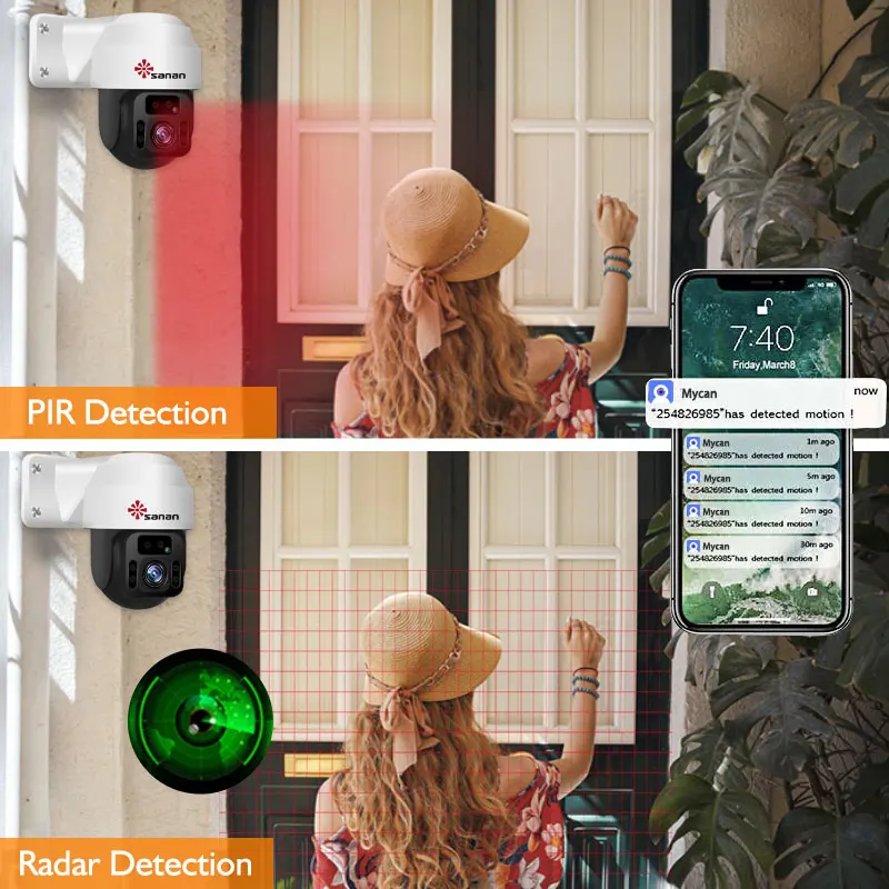 1080P 4G PTZ Cámara Tarjeta SIM Cámaras IP Exterior Inalámbrico 6W Panel solar Con pilas Control remoto monitor de Sin Internet Alarma PIR - Imagen 4