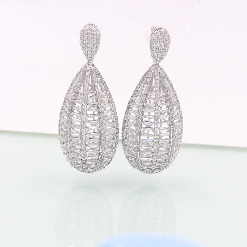 

Wick dolia earrings female party swingable earrings zircon beautiful earrings wedding jewelry ladies tassel rose gold earrings b