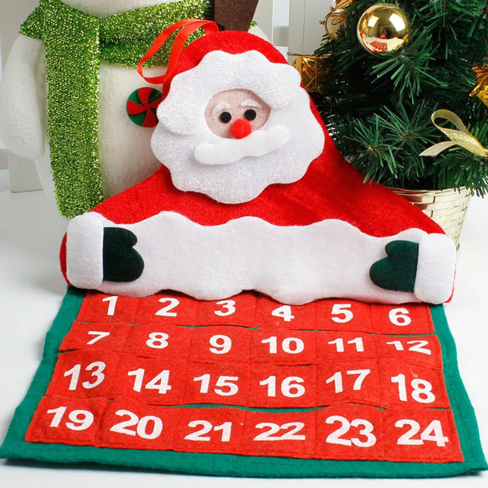 Advent Calendars Christmas Decorations Santa Claus Calendar Hotel Lobby Family Pendant Christmas pendant decoration hot A30816