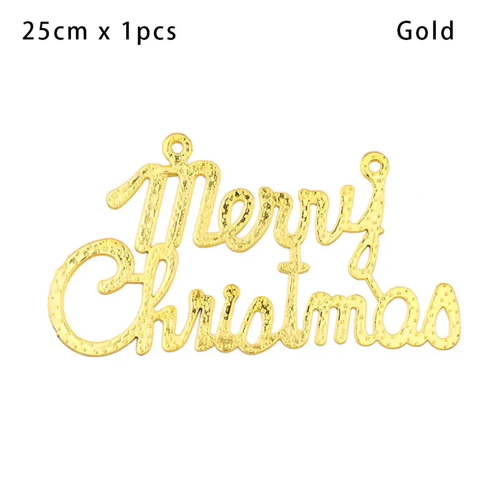 thumbnail image 1 of 1/10 piezas de decoración navideña de plástico con colgante de Feliz Navidad, colgante con letras en inglés, adornos para árbol de Navidad, decoración de Año Nuevo, 1 of 5