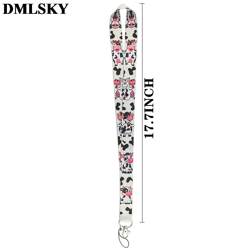 DMLSKY корова шнурок для ключей ремешки для ключей значок ID Мобильный телефон Веревка шеи ремешки подарки M3933