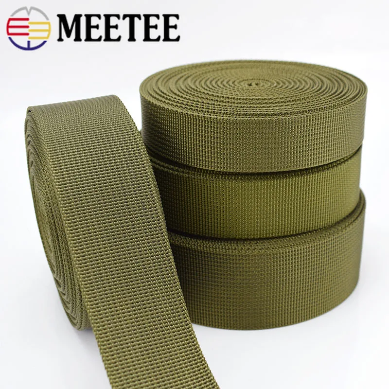 

5Meters 20-38mm Army Green Nylon Webbing Tape Trim Sewing Material Safety Belt Knapsack Strap Bag Buckles Clothing Crafts