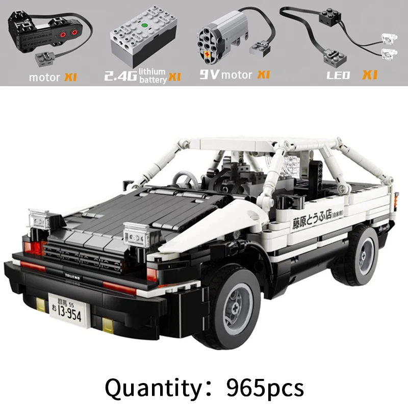 

862pcs Technic series assemble 2.4Ghz RC car AE86 building blocks bricks educational toys gifts for children