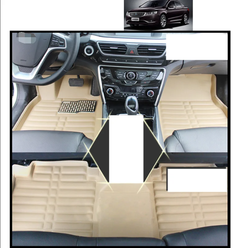 Кожаные автомобильные коврики для geely emgrand GT 2013 ковер интерьер стиль