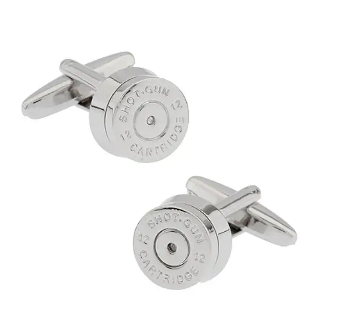 New Arrival Bullet Cuff Links Silver Color War Design Quality Brass Material Men's Cufflinks Free Shipping | Украшения и