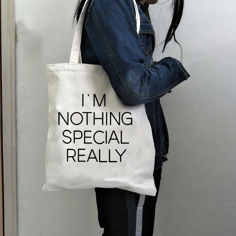 

Harajuku Letter Casual Print Canvas Bag Female Korean Shoulder Bag Fashion New Ulzzang Handbag School Bookbag Tote Bags