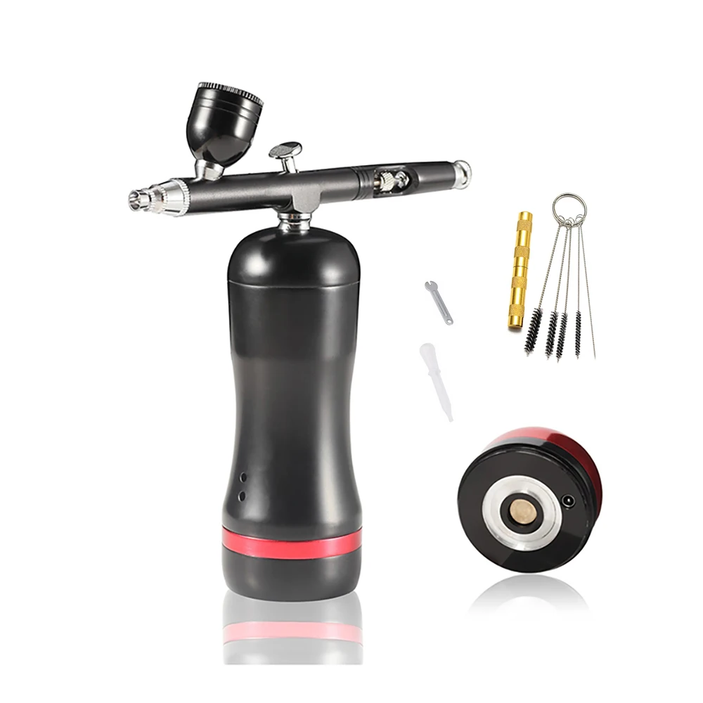 Auto Start Stop Replace Battery Airbrush With Compressor Kit Portable Mini Makeup Nail Art Tattoo Paint Spary Air Brush tm90 318 replace battery airbrush compressor kit spray high power pressure 0 3mm nozzle dual action pen tattoo art mineral nail