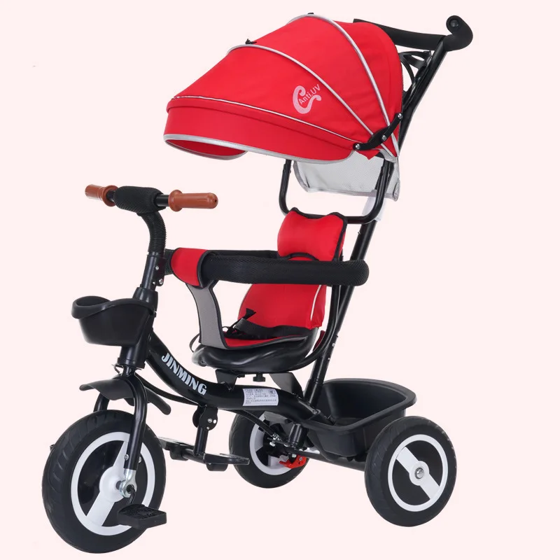 LazyChild Folding Children's Tricycle Multifunction Two-way Baby Stroller Bicycle Seat Space Wheel Three Wheels Stroller