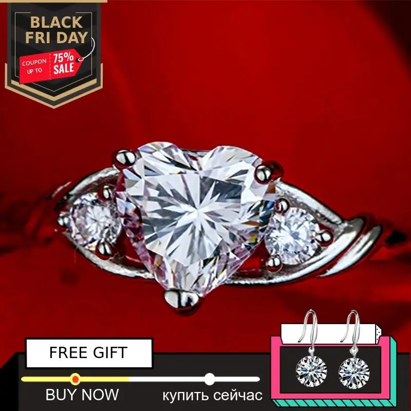 

7*7mm S925 Fine Jewelry sterling silver ring Lab-created diamond Carat 4Cs wedding proposal dream