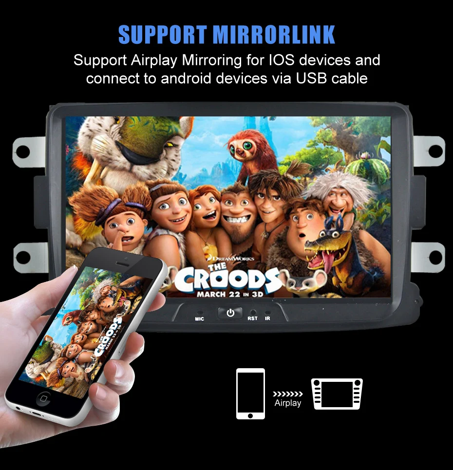 Excellent KANOR Car GPS Android 9.0 Auto Radio For Renault Duster Logan Sandero Dacia With Navigation Multimedia Stereo Bluetooth WIFI 8