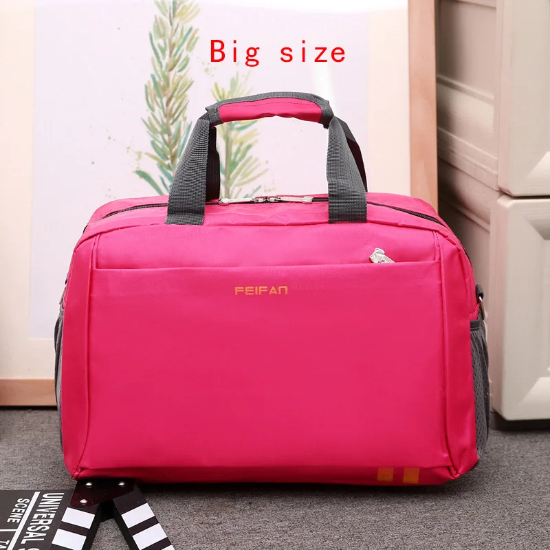 Большая вместительная Женская дорожная сумка, мужская деловая сумка для путешествий, упаковка кубиков, водонепроницаемая сумка для багажа, сумки через плечо, сумка-тоут - Цвет: Rose travel bag Big