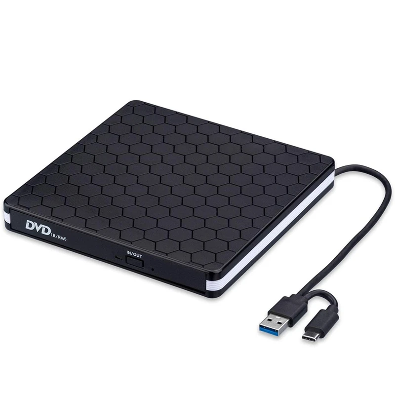 Внешний привод CD DVD с USB 3 0 Type-C портативный Plug &amp Play Superdrive для ноутбуков настольных