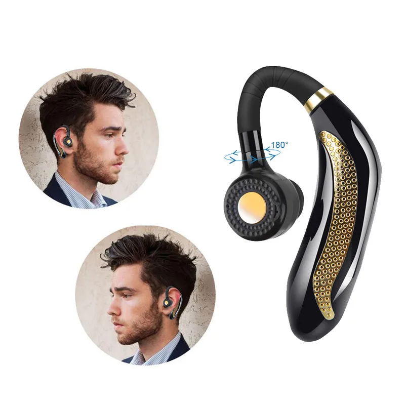 CLAITE, беспроводные bluetooth 5,0 наушники, стерео, шумоподавление, водонепроницаемый, громкая связь, Бизнес Спорт, гарнитура с крючком, с HD микрофоном