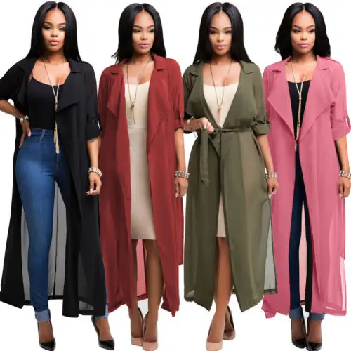 

Retro Hot 2019 NEW Women Long Poncho Cape Coat Jacket Blazer Suit Shawl Plus Size Cloak Cardigan Outwear