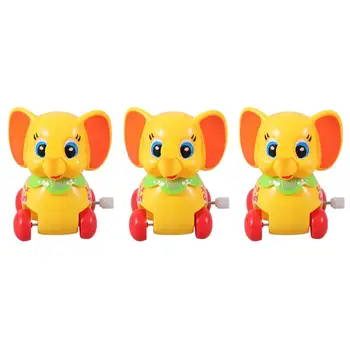 

3pcs Clockwork Elephant Toy Cartoon Elephant Toy Cute Clockwork Animal Toy