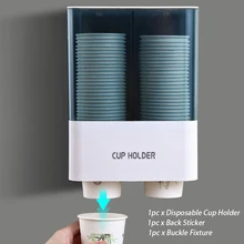 Одноразовый держатель для чашек, диспенсер для воды, крышка для головки, для офиса, настенный, для хранения, автоматический, для кофе, против пыли, бумажный держатель для стаканчиков, полка