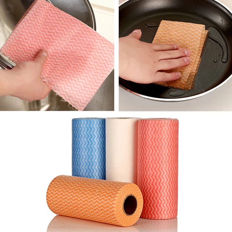 55 PCS/Roll Multi-Purpose Disposable Kitchen Cloth Rolls Cleaning Rags  Scouring Pads Dish Towels Cleaning Wipes Washcloths - China Disposable  Products and Disposable Cleaning Cloth price