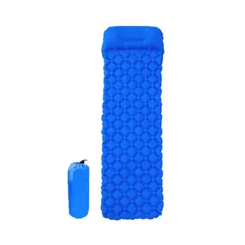 

Single Inflatable Portable Sleeping Pad Pressing Inflatable With Light Cushion Sleeping Pad Outdoor Ultra Pillow Camping F3T0