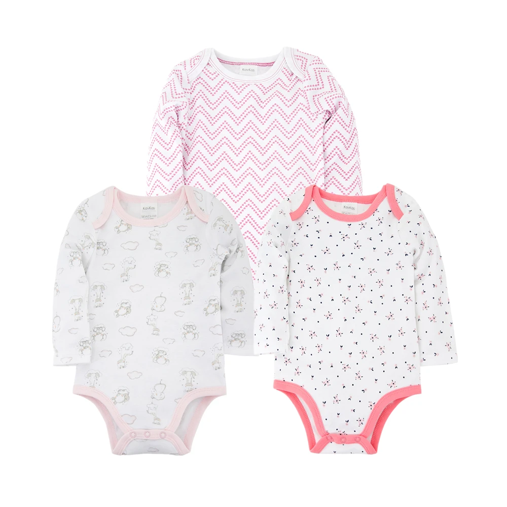 Одежда для новорожденных Комплект из 3 предметов Пижамы малышей bebe fille Хлопковые