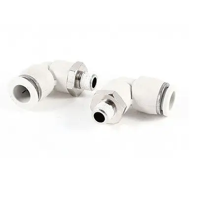 

Elbow Design 10mm Hole 10 Thread Pneumatic Quick Fitting Connector 2 Pcs