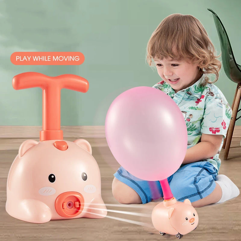 

Newest Balloon Launch Tower Toy Puzzle Fun Education Inertia Air Power Balloon Car Science Experimen Toy for Children Gift
