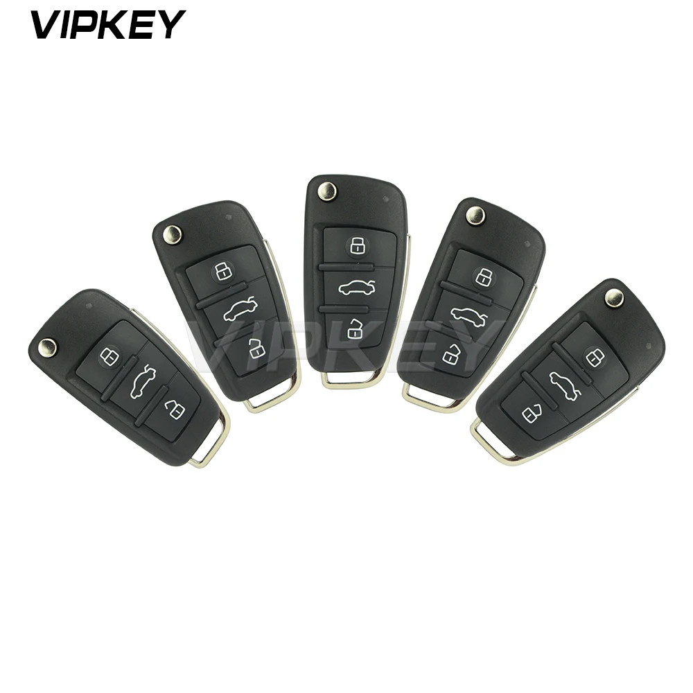 Remotekey 5 шт. 8P0 837 220 D 3 кнопки для Audi A4 флип пульт дистанционного ключа автомобиля