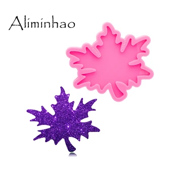 

DY0758 Super Glossy 4.3inch Maple leaf Coasters Mold, Geode Coaster Agate Resin Mold, Silicone Mould for DIY Epoxy Crafting