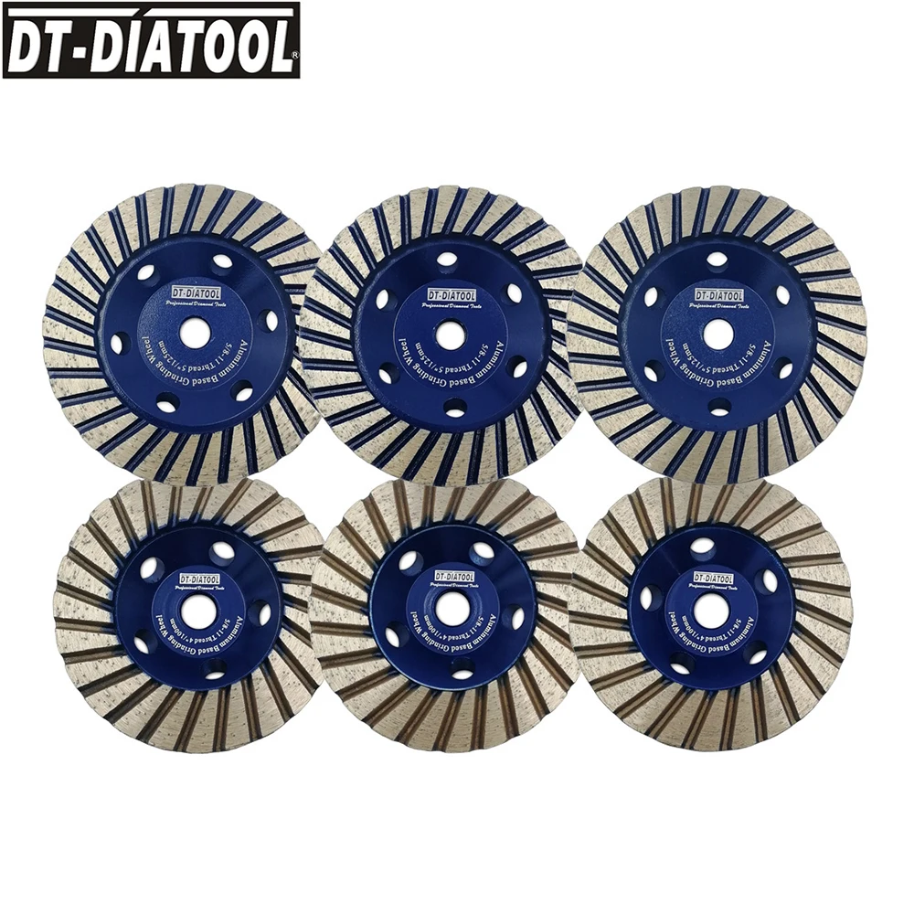 

DT-DIATOOL 1pc Dia 4"or 5" Aluminum Based Grinding Cup Wheel 5/8-11 Thread Diamond Grinding Disc Granite Marble Grinding Wheel