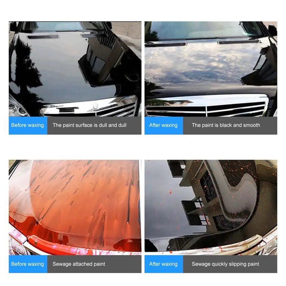 Car Wax Care Paint Waterproof Care Scratch Repair Car Styling Crystal Hard Wax Polish Scratch Remover Universal/Black