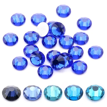 

SS3-SS20 Sapphire rhinestone for Nail Art,1440pcs,Flat back Non Hotfix Glue on Nail Art Rhinestones,Boutique and Top grade