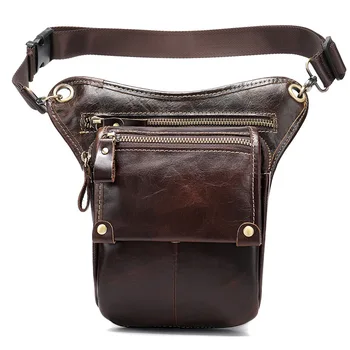 

Outdoor Casual Ride Luggage Men's Leather Multi-functional Running Bag Retro Leather Shoulder Bag 3237