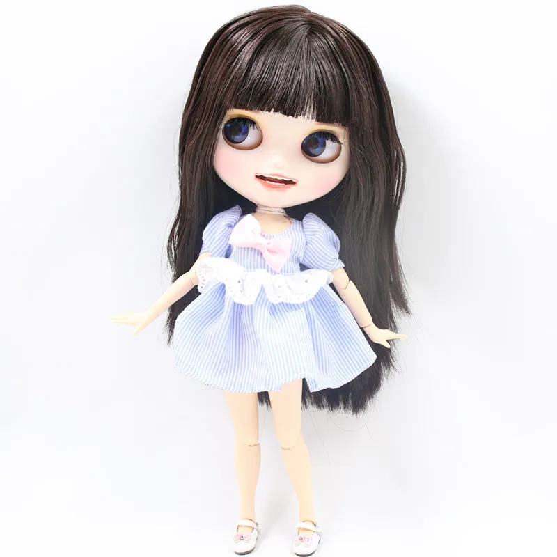 DBS 1/6 bjd кукла 30 см joint body No. BL9601 черный staright волосы белая кожа резные Губы Улыбка SD Подарочная игрушка по индивидуальному заказу - Цвет: doll clothes shoes