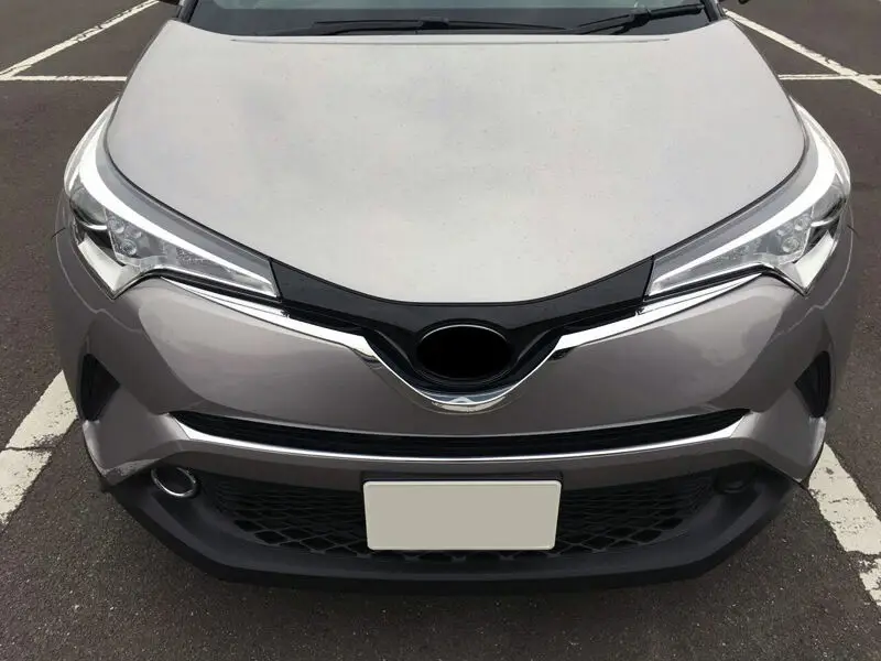 Для Toyota C-HR Передняя средняя решетка решетки крышка полосы литья хром