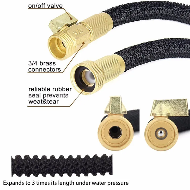 Расширяемый волшебный садовый гибкий садовый шланг высокого давления, водяной шланг для пластиковых шлангов, шланг для полива с пистолетом, распылитель для автомобиля