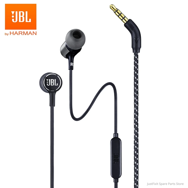 JBL LIVE100 Earphones Stereo Sound Line Control Sports Headset Live 100 Deep Bass Sound Earbuds Handsfree With Mic 3 5mm Wired