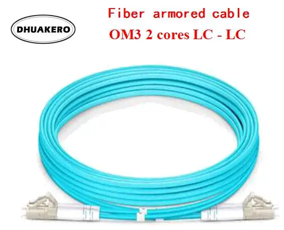 Бесплатная доставка AB182Q Телеком 2 ядра OM3 мм LC-LC бронированный дуплекс FTTH